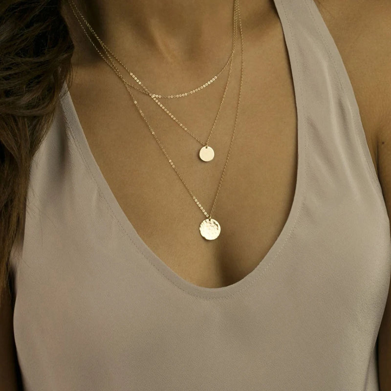 Gold Plated Stainless Steel Layered Necklace