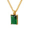 Beautiful Square Shape Emerald Pendant Necklace For Women