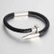 Black Braid Men's Leather Bracelet