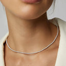 Tennis Silver Choker Necklace