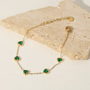 Emerald Heart Stone Bracelet