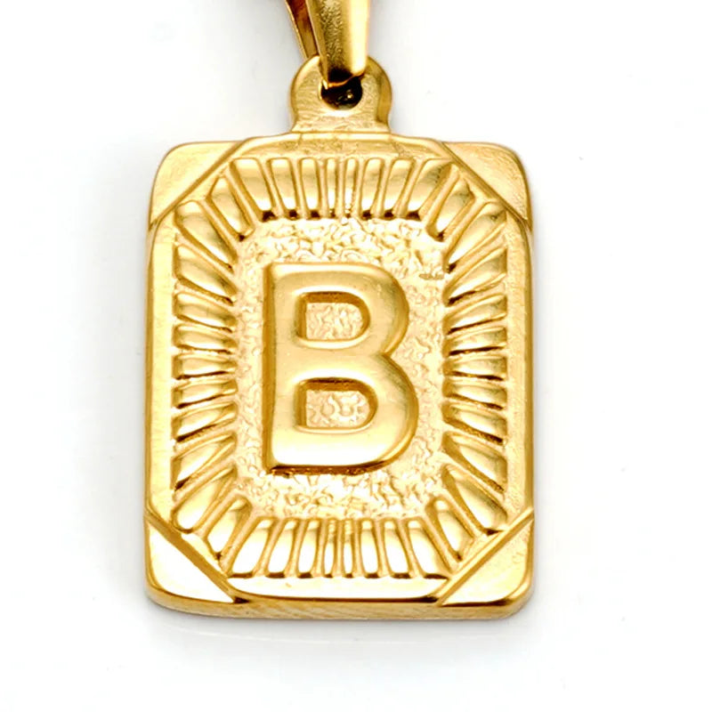 18K Gold Plated Letter Necklaces For Women