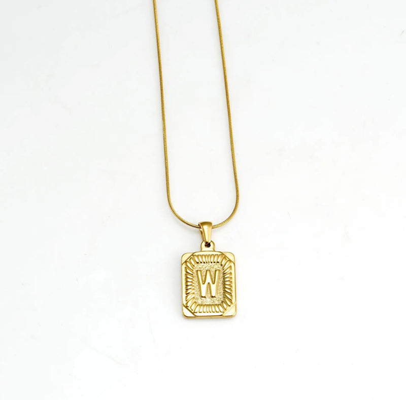 18K Gold Plated Letter Necklaces For Women