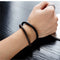 Black Color Magnetic leather bracelet